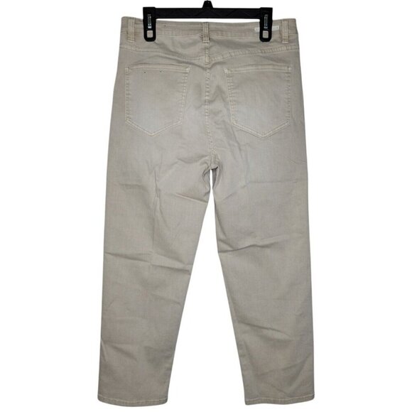 Soft Surroundings Jeans Womens 12 Straight Stretch Comfy Ankle Staple High Rise - Picture 2 of 11